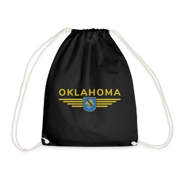 Oklahoma Fan T-Shirt – Perfect for fans - Drawstring Bag - black - Front