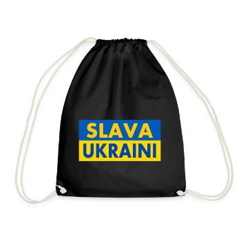 Slava ukraini - Drawstring Bag - black - Front