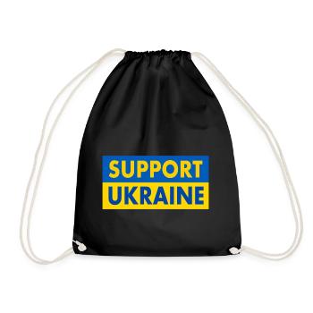 Support ukraine - Turnbeutel - Schwarz - Vorne
