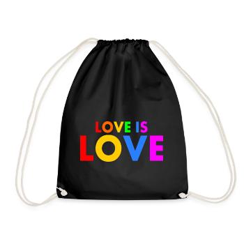 Love is love - Turnbeutel - Schwarz - Vorne