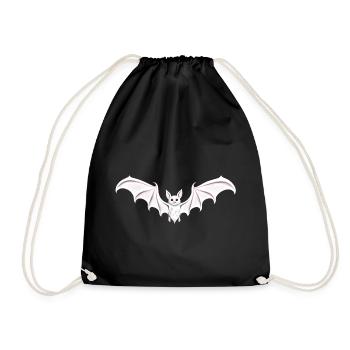 Fledermaus chauve-souris blanche goth - Sac de sport léger - noir - Devant