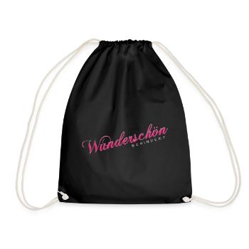 FRONTPRINT - WUNDERSCHÖN BEHINDERT - Turnbeutel - Schwarz - Vorne