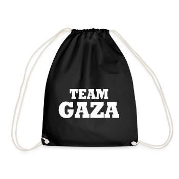 Team gaza - Drawstring Bag - black - Front