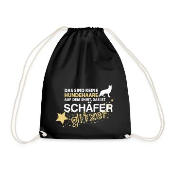 Schäfer Glitzer - Turnbeutel - Schwarz - Vorne