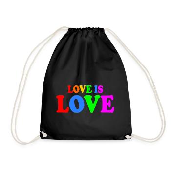 Love is love - Turnbeutel - Schwarz - Vorne