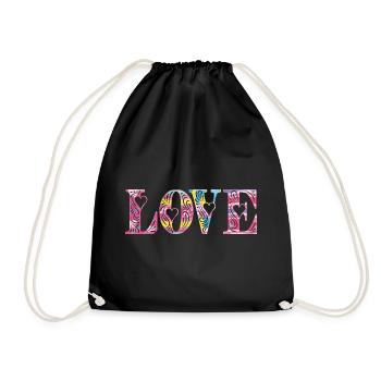 Love - Turnbeutel - Schwarz - Vorne