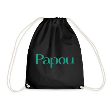 PAPOU. PAPA. FÊTE DES PÈRES. BONNE FÊTE PAPA. - Sac de sport léger - noir - Devant