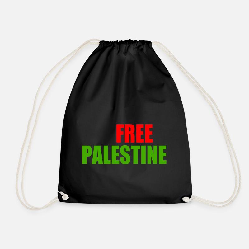 Free palestine - Turnbeutel - Schwarz