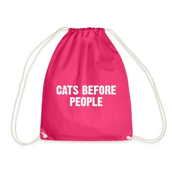 Les chats avant les humains - Sac de sport léger - fuchsia - Devant