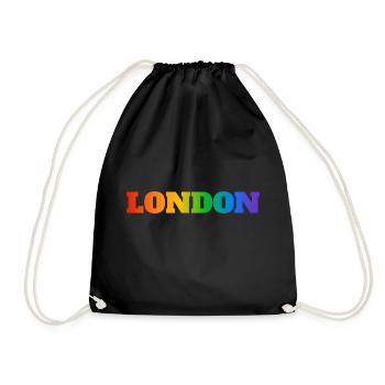 Londoner Regenbögen - Turnbeutel - Schwarz - Vorne