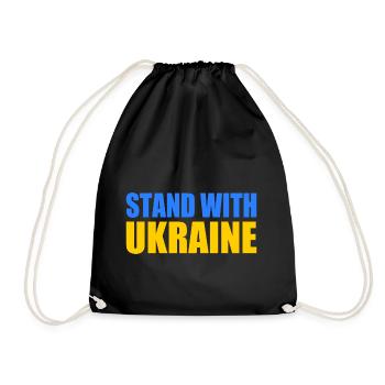stand with ukraine - Drawstring Bag - black - Front