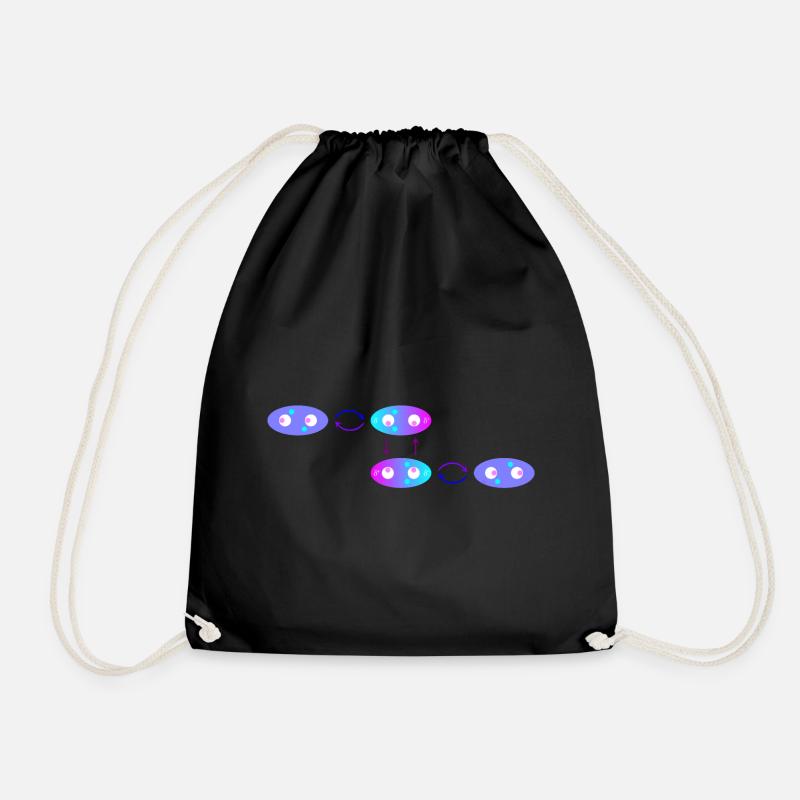 Van der Waals on/off relationship - Drawstring Bag - black