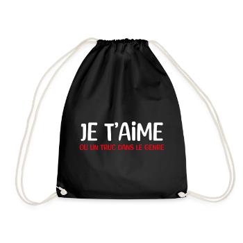 je t'aime ou un truc dans le genre - Sac de sport léger - noir - Devant