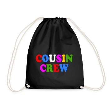 Cousin crew - Drawstring Bag - black - Front