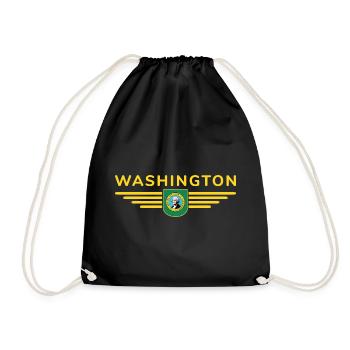 Washington Fan Shirt – Capital City Style - Drawstring Bag - black - Front