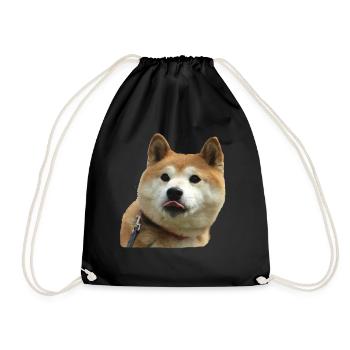 Cool dog motif Doge - Drawstring Bag - black - Front