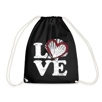 I love mussels - Drawstring Bag - black - Front