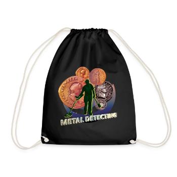 Sondengänger in the treasure hunt - Drawstring Bag - black - Front