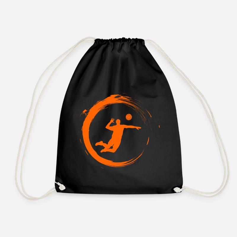 Volleyball volleyball player - Drawstring Bag - black