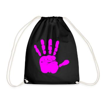 hand pink - Sac de sport léger - noir - Devant