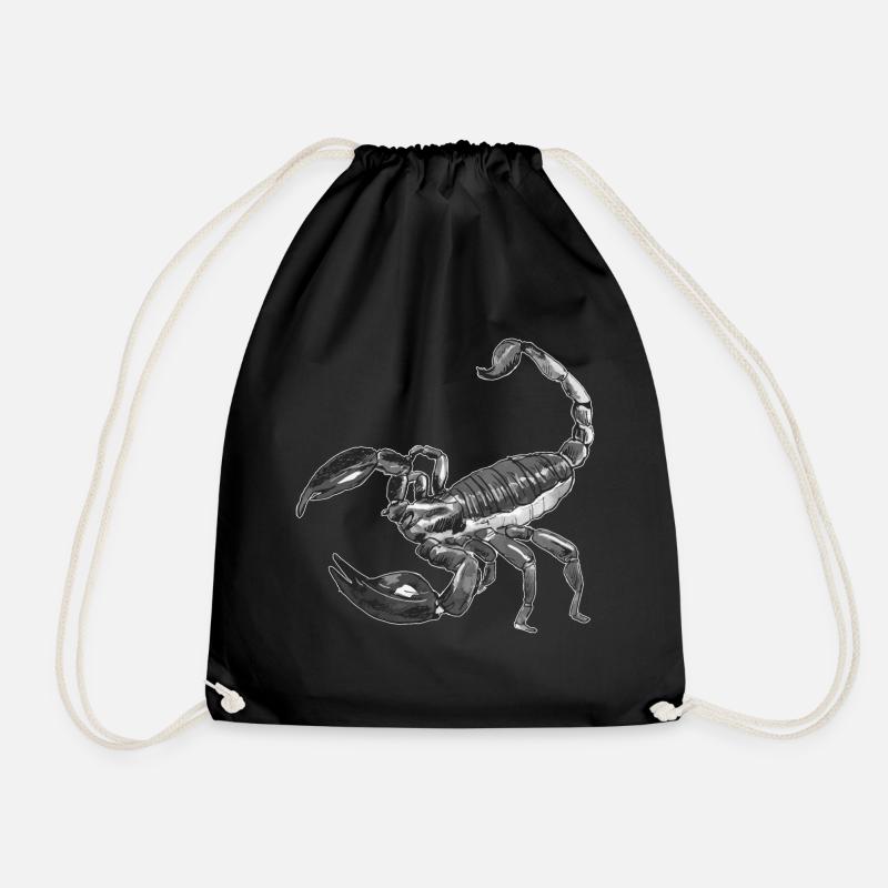 Giftiger schwarzer Skorpion Geschenk Sternzeichen - Turnbeutel - Schwarz