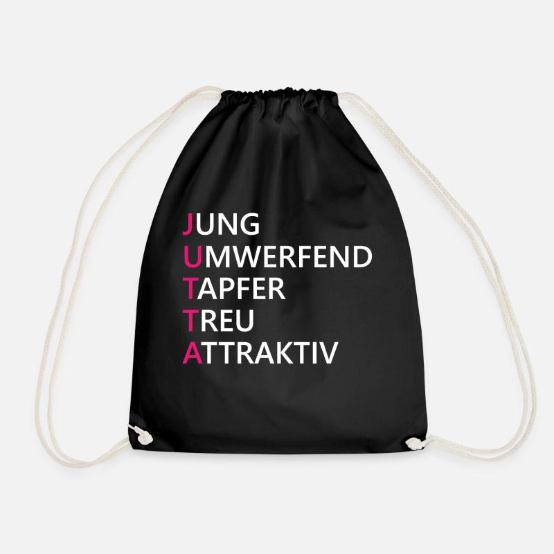 Jutta Name Geschenk - Turnbeutel - Schwarz