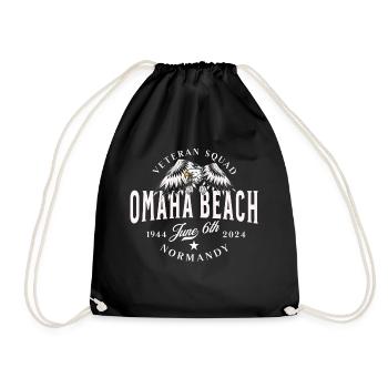 Omaha Beach june 6th - Drawstring Bag - black - Front