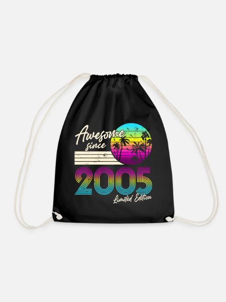 2005 Jahrgang Retro Vintage Geburtstag Geschenk - Turnbeutel - Schwarz