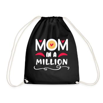 Maman dans un million - Sac de sport léger - noir - Devant