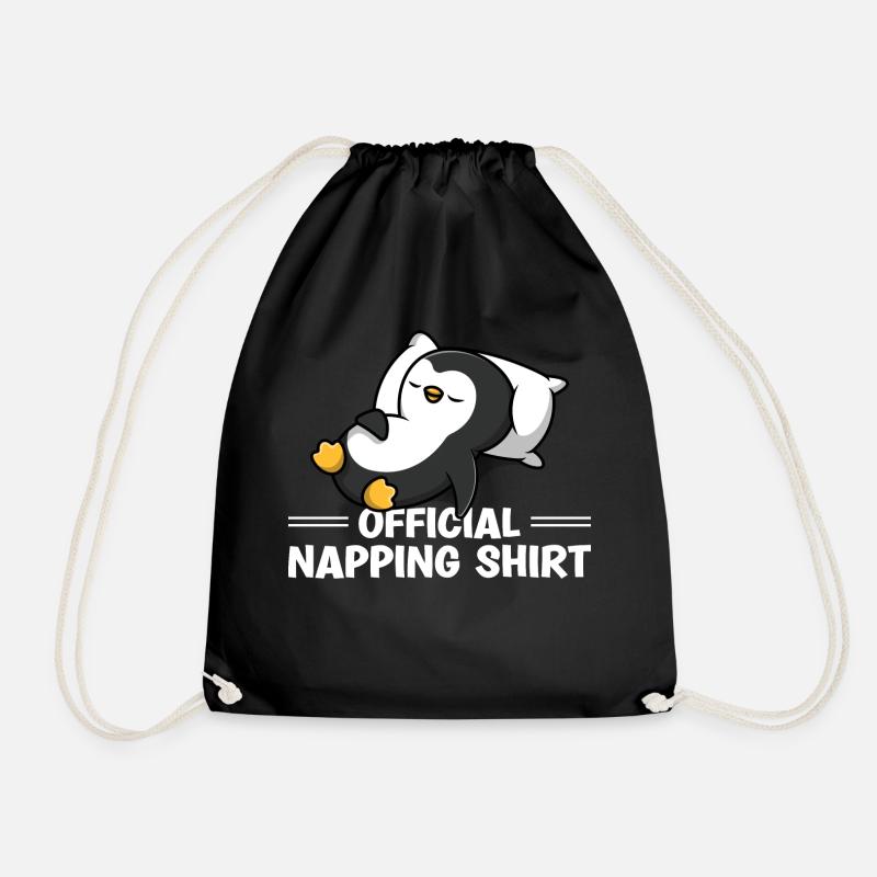 Sleeping Penguin Lover Cute Penguin Napping - Turnbeutel - Schwarz