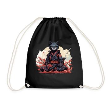 Japanische Kunst Katze Kawaii Anime - Turnbeutel - Schwarz - Vorne
