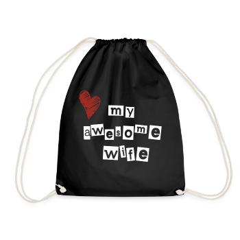 J’aime ma femme géniale - Sac de sport léger - noir - Devant