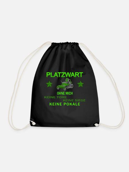 Platzwart Fussballplatz Tennisplatz - Turnbeutel - Schwarz