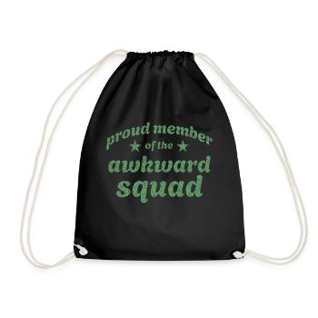 Proud member of the awkward squad in green - Drawstring Bag - black - Front