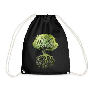 Roots - Turnbeutel - Schwarz - Vorne