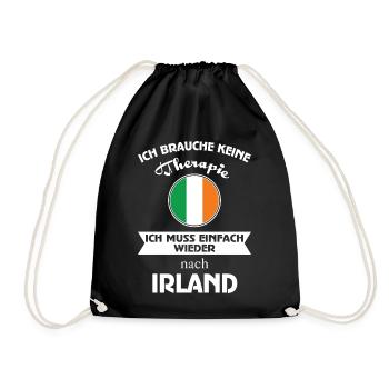 Keine Therapie - Irland - Turnbeutel - Schwarz - Vorne
