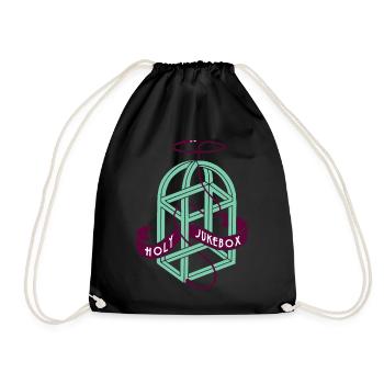 Original logo (color) - Drawstring Bag - black - Front
