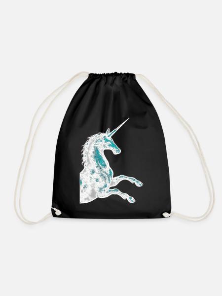 Einhorn Magie / Unicorn Spirit - Turnbeutel - Schwarz