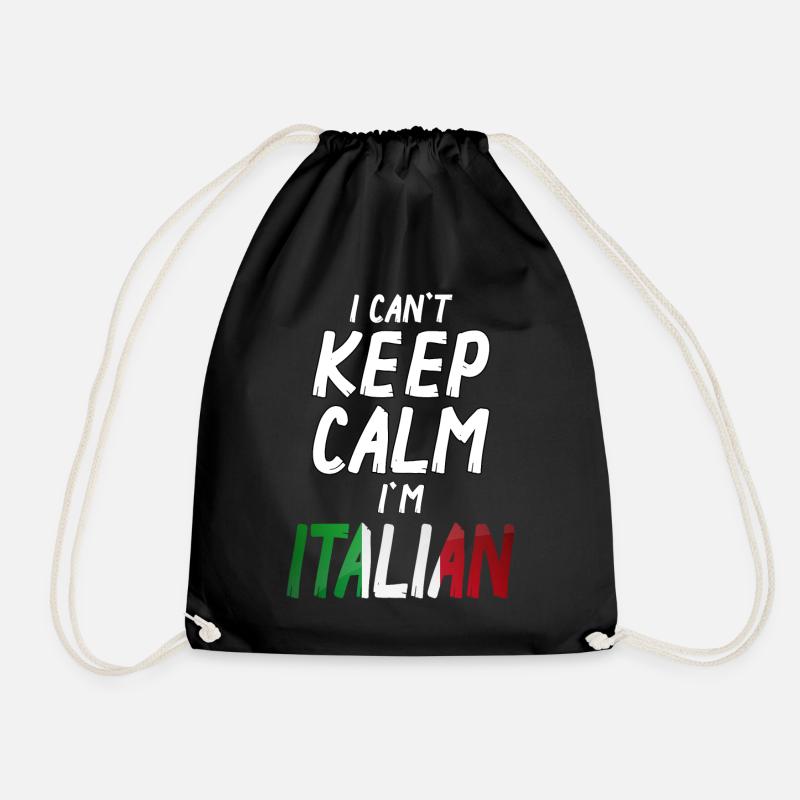 I can´t Keep Calm I´m Italian - Drawstring Bag - black