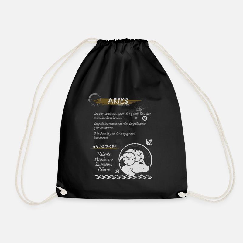 ARIES SIGN - Drawstring Bag - black