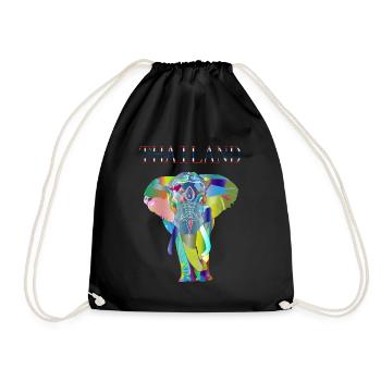 IDÉE CADEAU ÉLÉPHANT DE THAÏLANDE - Sac de sport léger - noir - Devant