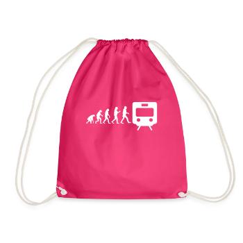 Train subway - Drawstring Bag - fuchsia - Front