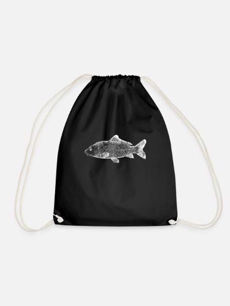 Fisch - Turnbeutel - Schwarz