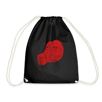 Boxing Boxer Boxing Gloves Sport - Drawstring Bag - black - Front