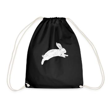 Hare - Drawstring Bag - black - Front