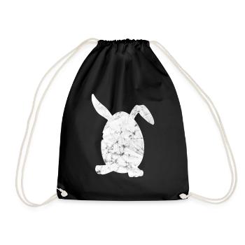 Hare - Drawstring Bag - black - Front