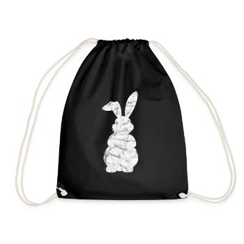 Hare - Drawstring Bag - black - Front