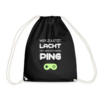 Gaming Konsole Computer - Turnbeutel - Schwarz - Vorne
