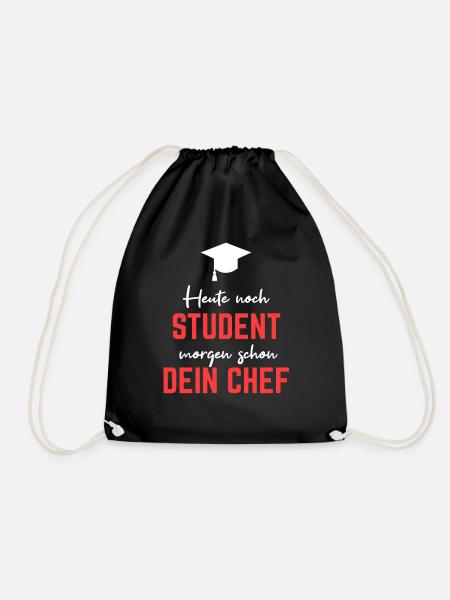 lustiger Spruch Student Studium Universität - Turnbeutel - Schwarz