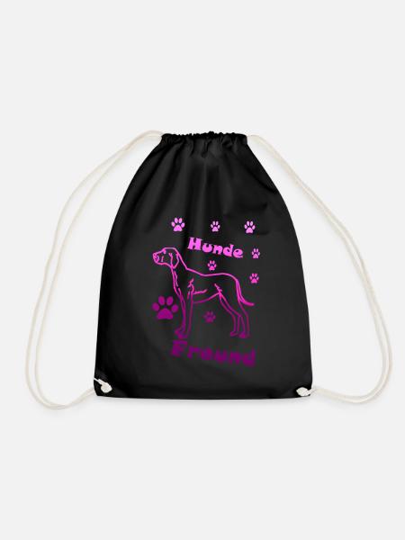 Dog lover Dog lover - Drawstring Bag - black